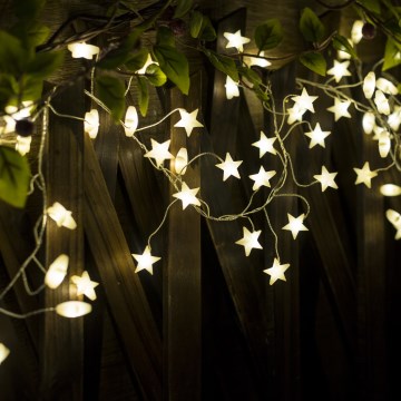 Brilagi - LED χριστουγεννιάτικη γιρλάντα 40xLED/3xAA 1,8m θερμό λευκό αστέρια