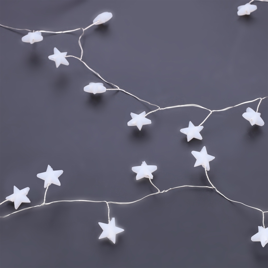 BRILAGI - LED Χριστουγεννιάτικη γιρλάντα 40xLED/3xAA 1,8m, θερμό λευκό, αστέρια