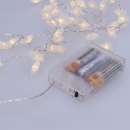 BRILAGI - LED Χριστουγεννιάτικη γιρλάντα 40xLED/3xAA 1,8m, θερμό λευκό, αστέρια