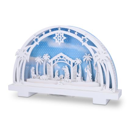 Brilagi - LED Χριστουγεννιάτικη διακόσμηση LED/2xAA φάτνη