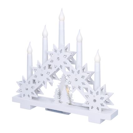 Brilagi - LED Χριστουγεννιάτικο κηροπήγιο 5xLED/2xAA