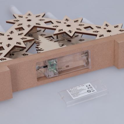 BRILAGI - LED χριστουγεννιάτικο κηροπήγιο 5xLED/2xAA μπεζ