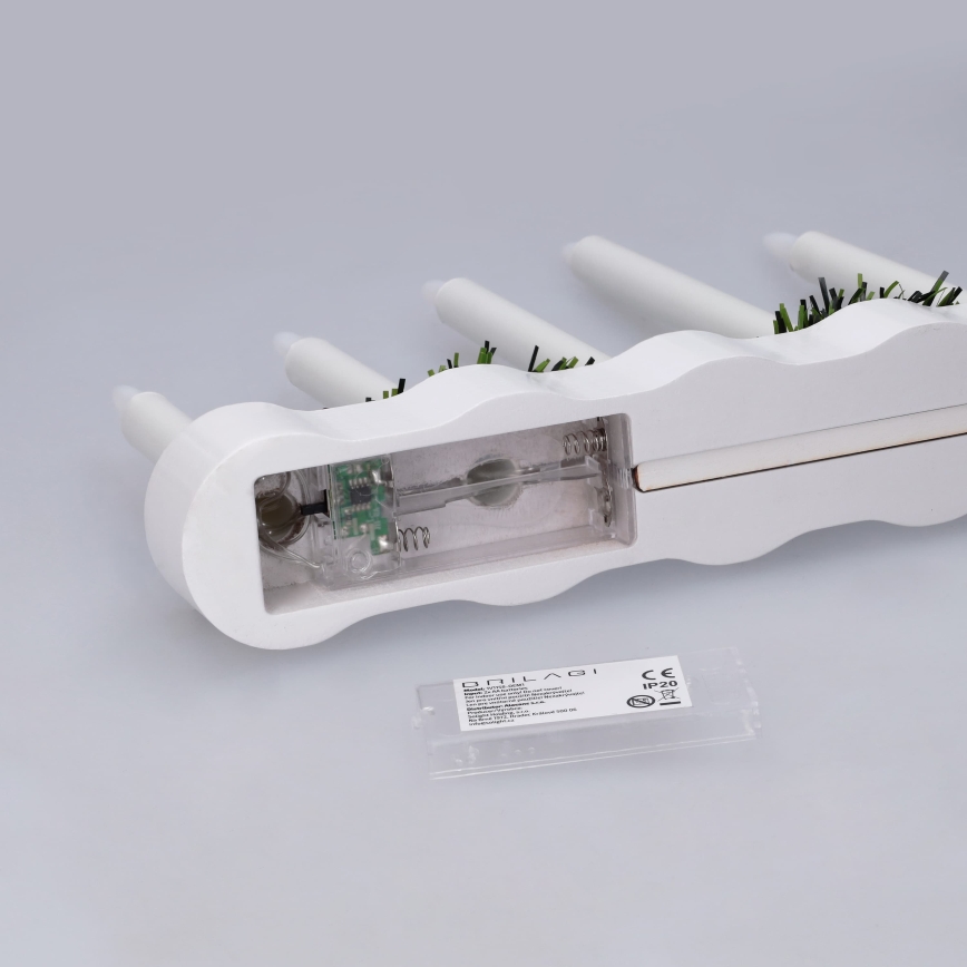 BRILAGI - LED Χριστουγεννιάτικο κηροπήγιο 7xLED/2xAA λευκό