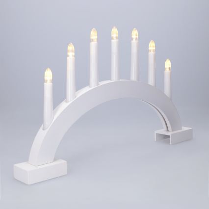 BRILAGI - LED Χριστουγεννιάτικο κηροπήγιο 7xLED/2xAA λευκό