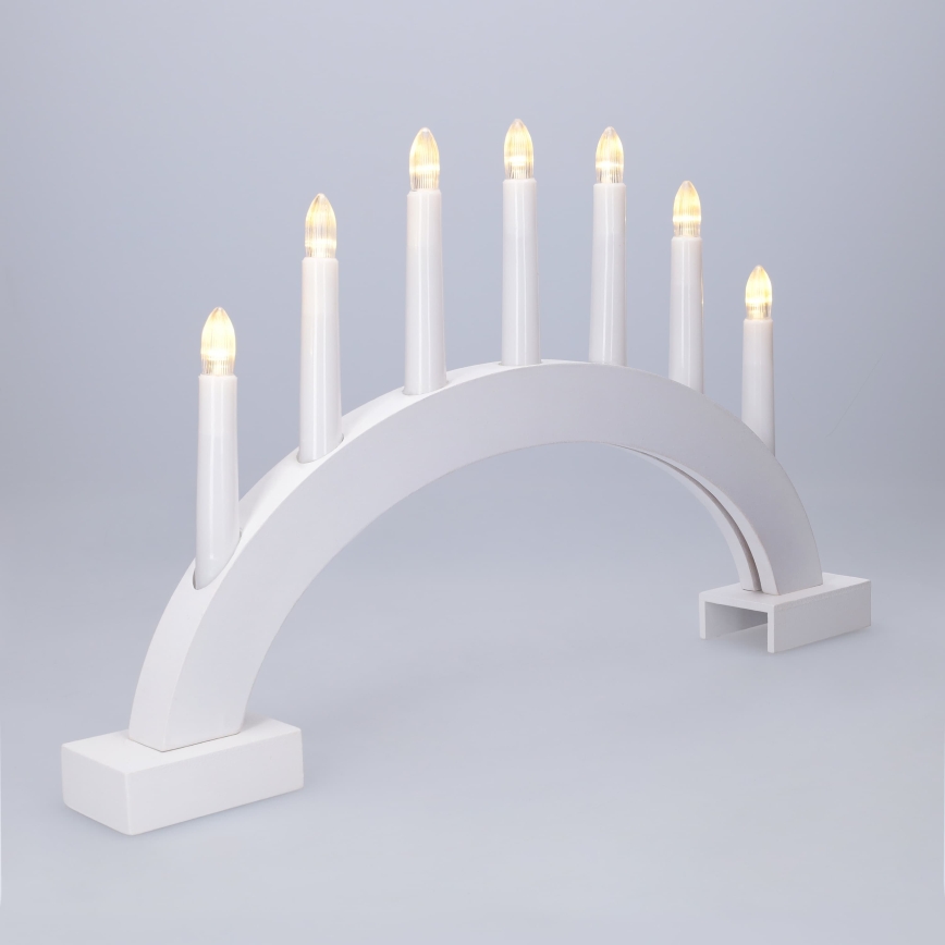 BRILAGI - LED Χριστουγεννιάτικο κηροπήγιο 7xLED/2xAA λευκό