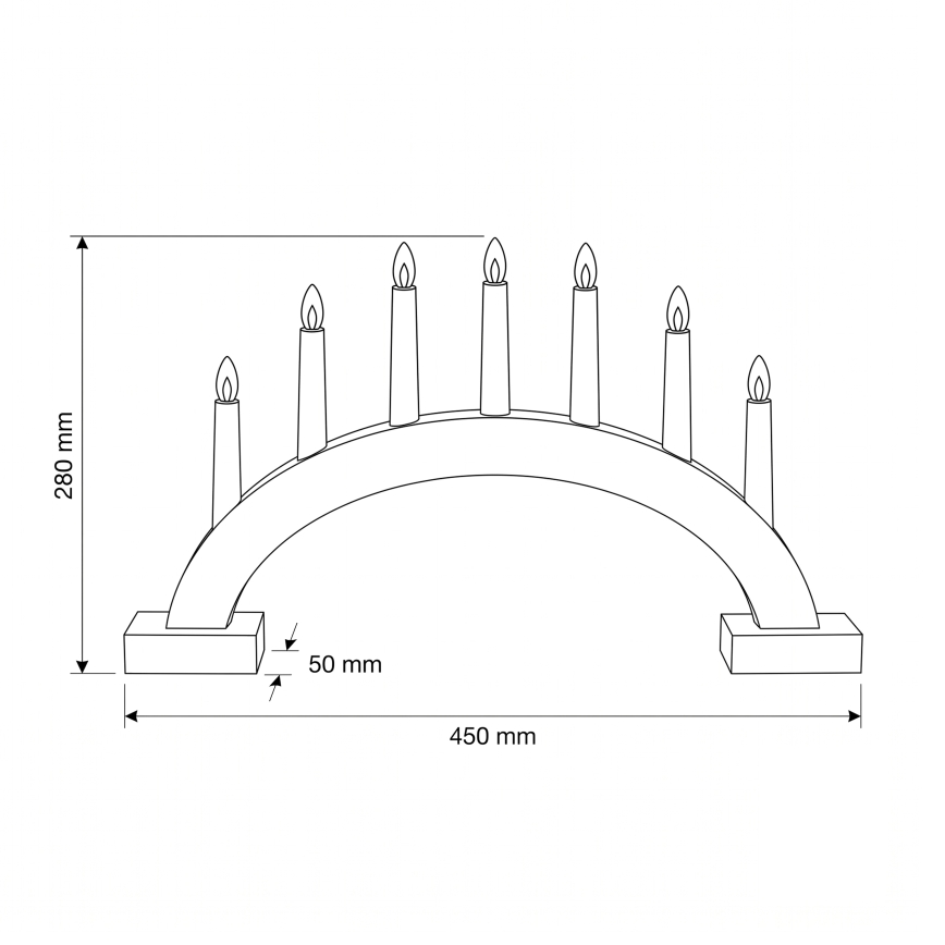 BRILAGI - LED Χριστουγεννιάτικο κηροπήγιο 7xLED/2xAA λευκό