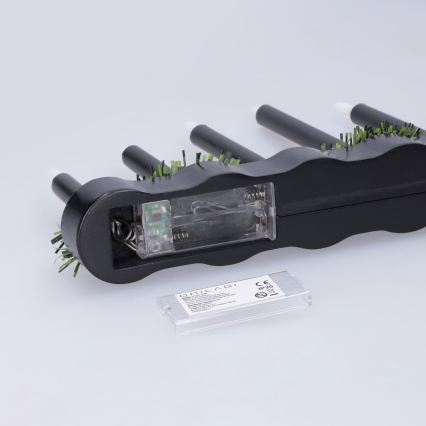 BRILAGI - LED χριστουγεννιάτικο κηροπήγιο 7xLED/2xAA μαύρο