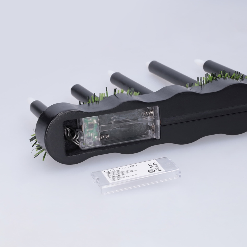 BRILAGI - LED χριστουγεννιάτικο κηροπήγιο 7xLED/2xAA μαύρο