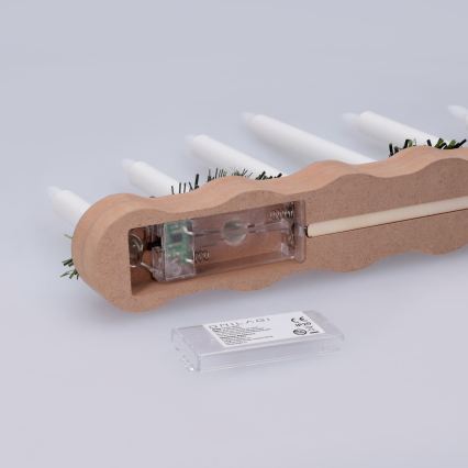 BRILAGI - LED Χριστουγεννιάτικο κηροπήγιο 7xLED/2xAA μπεζ/λευκό