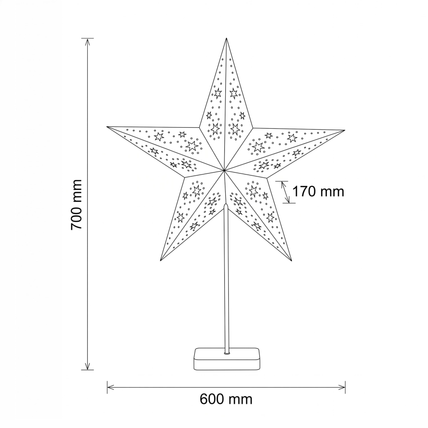 BRILAGI - LED Χριστουγεννιάτικο διακοσμητικό LED/3xAA 70x60 cm αστέρι