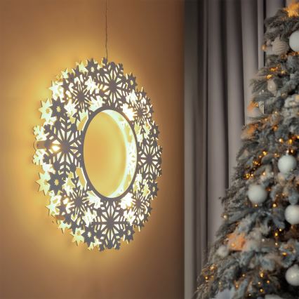 Brilagi - LED Χριστουγεννιάτικη διακόσμηση LED/2xAA 30 εκ. στεφάνι
