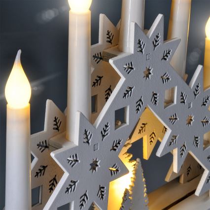 Brilagi - LED Χριστουγεννιάτικο κηροπήγιο 5xLED/2xAA