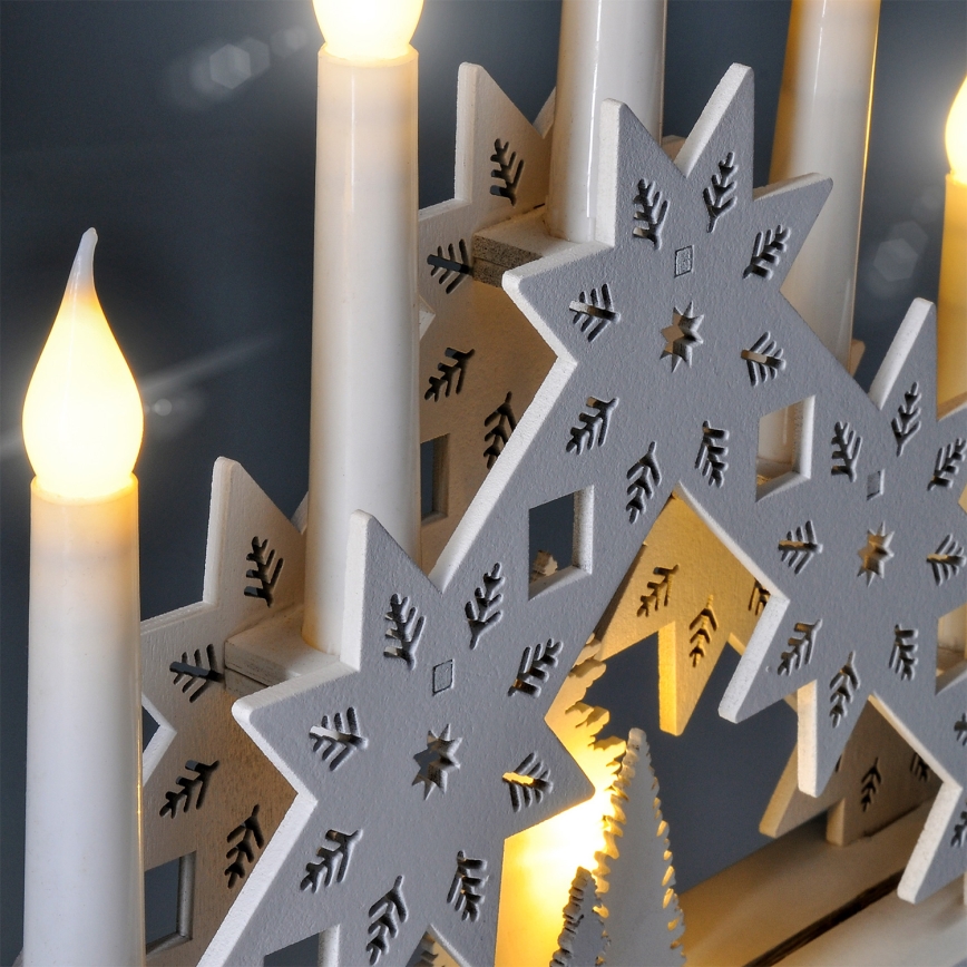 Brilagi - LED Χριστουγεννιάτικο κηροπήγιο 5xLED/2xAA