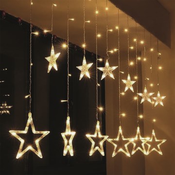 Brilagi - LED Χριστουγεννιάτικο Κουρτινόφωτο 77xLED/3xAA/USB 1,8μm ζεστό λευκό