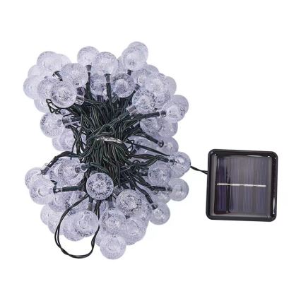 BRILAGI - Ηλιακή διακοσμητική γιρλάντα LED BUBBLE, 200 LED, 8 λειτουργίες, 20 m, IP65, ζεστό λευκό, 800 mAh
