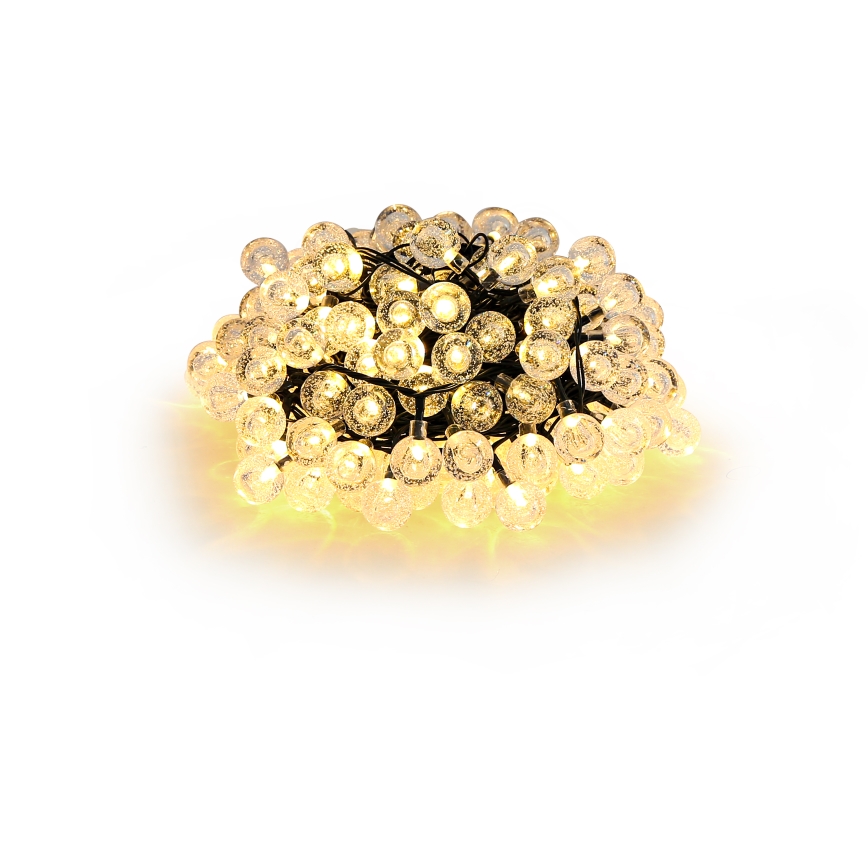 BRILAGI - Ηλιακή διακοσμητική γιρλάντα LED BUBBLE, 200 LED, 8 λειτουργίες, 20 m, IP65, ζεστό λευκό, 800 mAh