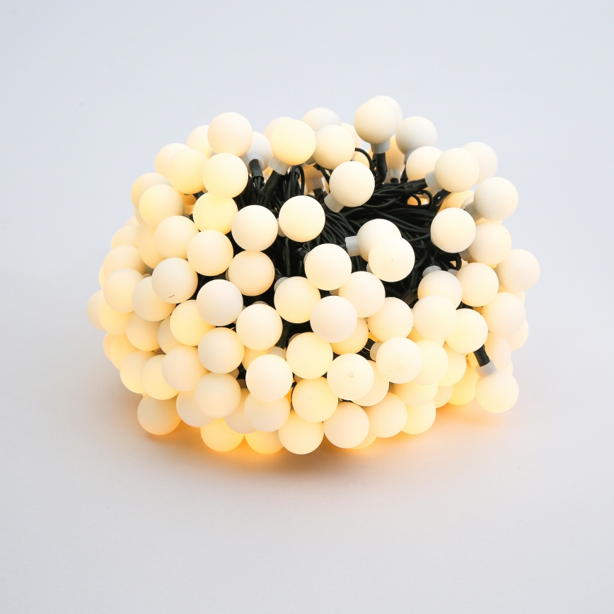 Brilagi - LED ηλιακή διακοσμητική γιρλάντα BUBBLE 200 LED/8 λειτουργίες 20m IP65 θερμό λευκό 800 mAh