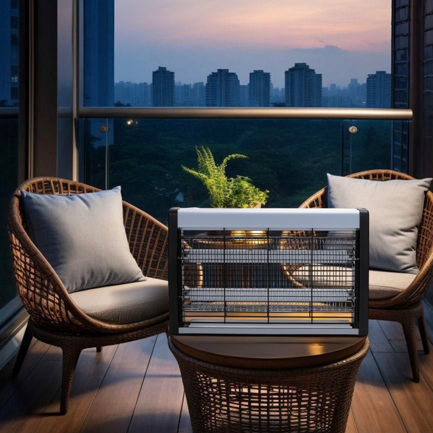 Brilagi - Ηλεκτρική παγίδα εντόμων 2xUV/10W/230V 60 m2