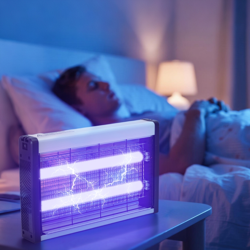 Brilagi - Ηλεκτρική παγίδα εντόμων 2xUV/10W/230V 60 m2