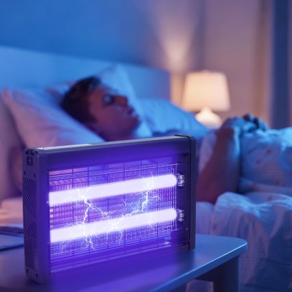 Brilagi - Ηλεκτρική παγίδα εντόμων 2xUV/10W/230V 60 m2 μαύρη