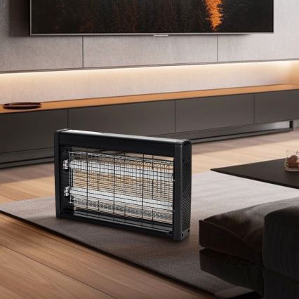 Brilagi - Ηλεκτρική παγίδα εντόμων 2xUV/18W/230V 100 m2 μαύρη