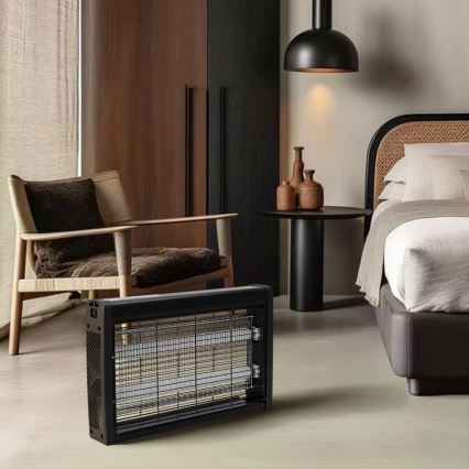 Brilagi - Ηλεκτρική παγίδα εντόμων 2xUV/18W/230V 100 m2 μαύρη
