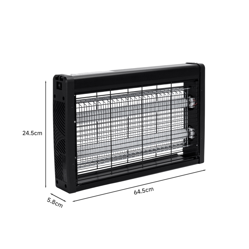 Brilagi - Ηλεκτρική παγίδα εντόμων 2xUV/18W/230V 100 m2 μαύρη