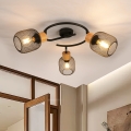 Brilagi - Σποτ φωτιστικό BASKLITE 3xE27/15W/230V ξύλο καουτσούκ/μαύρο