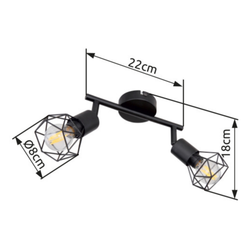 Brilagi - Σποτ φωτιστικό CAGE 2xE14/40W/230V