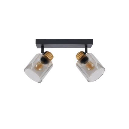 Brilagi - Σποτ φωτιστικό HYGGE 2xE14/15W/230V μαύρο/καπνιστό