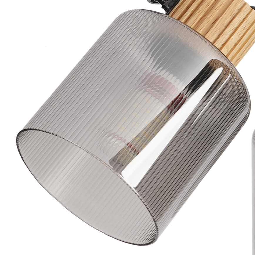 Brilagi - Σποτ φωτιστικό HYGGE 3xE14/15W/230V ξύλο καουτσουκιάς/καπνιστό