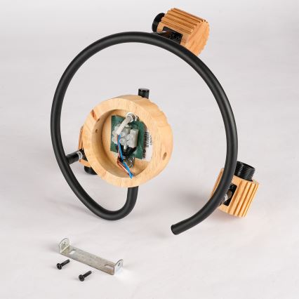 Brilagi - Σποτ φωτιστικό HYGGE 3xE14/15W/230V ξύλο καουτσουκιάς/καπνιστό