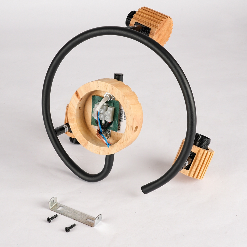 Brilagi - Σποτ φωτιστικό HYGGE 3xE14/15W/230V ξύλο καουτσουκιάς/καπνιστό