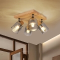 BRILAGI - Σποτ φωτιστικό HYGGE 4xE14/15W/230V ξύλο/καπνιστό