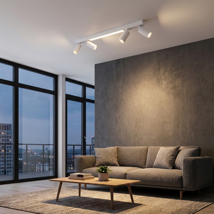 Brilagi - Σποτ φωτιστικό LED SELE 4xGU10/30W/230V + LED/25W λευκό