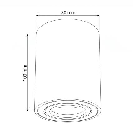 BRILAGI - Σποτ φωτιστικό MIA 1xGU10/30W/230V 100x80 mm καφέ