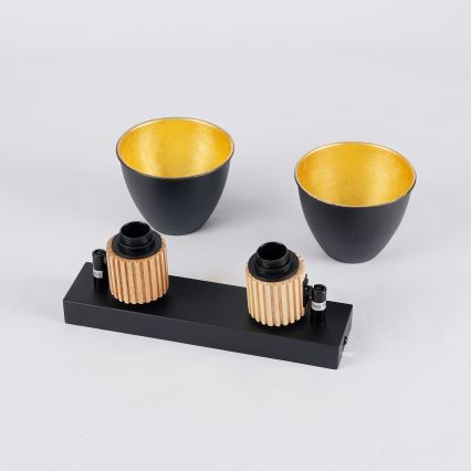 Brilagi - Σποτ φωτιστικό ODENSE 2xE14/10W/230V ξύλο/μαύρο