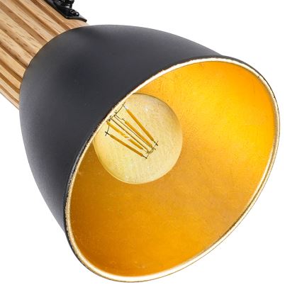 Brilagi - Σποτ φωτιστικό ODENSE 3xE14/10W/230V ξύλο καουτσούκ/μαύρο