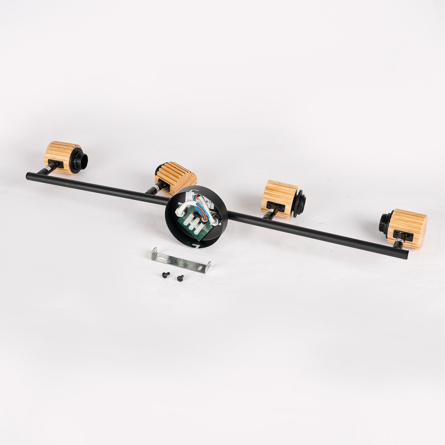 Brilagi - Σποτ φωτιστικό ODENSE 4xE14/10W/230V ξύλο καουτσούκ/μαύρο