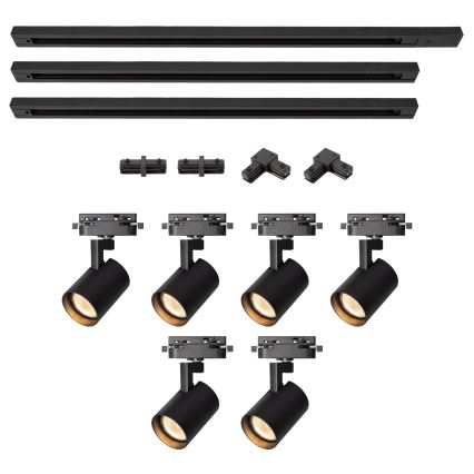 Brilagi - Σποτ φωτιστικό σε σύστημα ράγας HUSKY 6xGU10/10W/230V μαύρο
