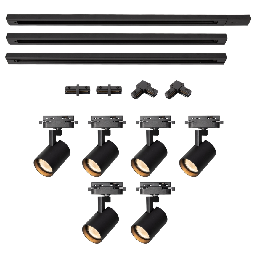 Brilagi - Σποτ φωτιστικό σε σύστημα ράγας HUSKY 6xGU10/10W/230V μαύρο