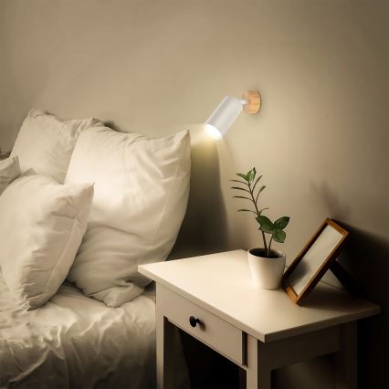Brilagi - Σποτ φωτιστικό SELE 1xGU10/30W/230V λευκό/ντεκόρ δρυός