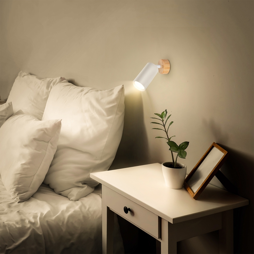 Brilagi - Σποτ φωτιστικό SELE 1xGU10/30W/230V λευκό/ντεκόρ δρυός