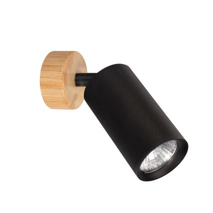 Brilagi - Σποτ φωτιστικό SELE 1xGU10/30W/230V μαύρο/φινίρισμα δρυός