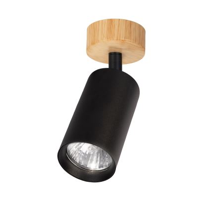 Brilagi - Σποτ φωτιστικό SELE 1xGU10/30W/230V μαύρο/φινίρισμα δρυός