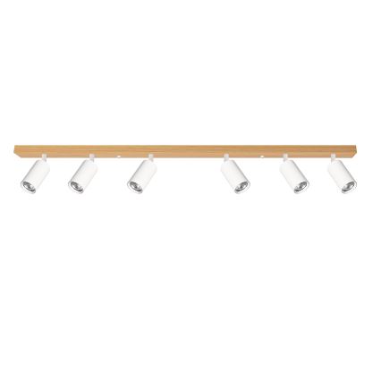 Brilagi - Σποτ φωτιστικό SELE 6xGU10/30W/230V λευκό/φινίρισμα δρυός