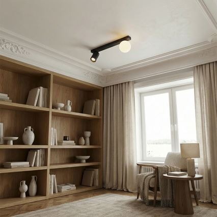 Brilagi - Σποτ φωτιστικό SELE BALL 1xGU10/30W/230V + 1xG9/10W μαύρο