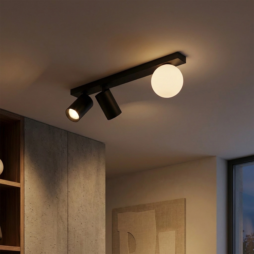 Brilagi - Σποτ φωτιστικό SELE BALL 2xGU10/30W/230V + 1xG9/10W μαύρο
