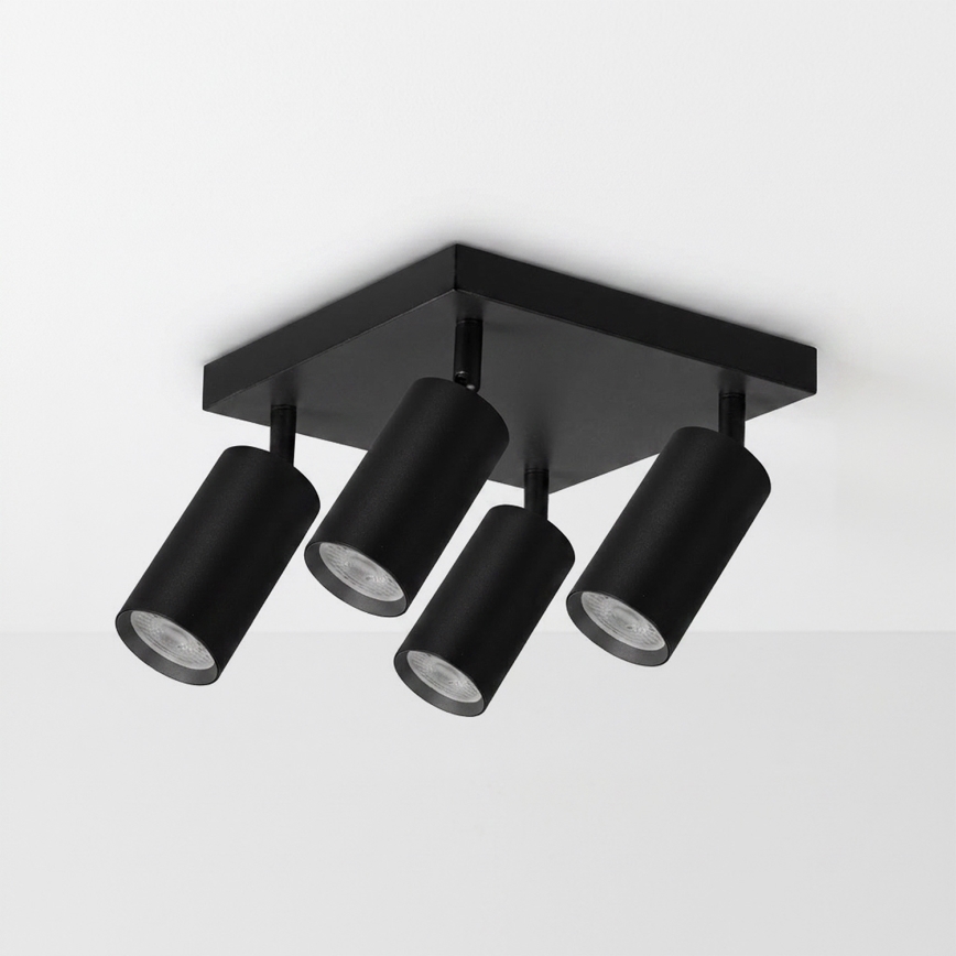Brilagi - Σποτ φωτιστικό SELE SQUARE 4xGU10/30W/230V μαύρο