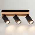 Brilagi - Σποτ φωτιστικό SELE WOOD 3xGU10/30W/230V μαύρο/ξύλο